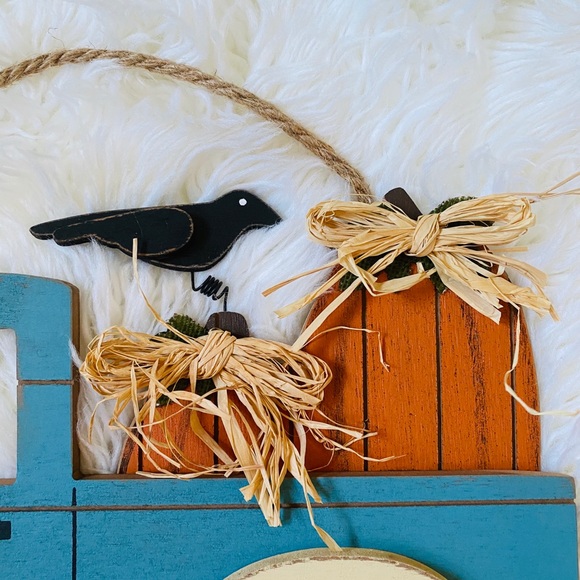 Farmhouse Truck Welcome Sign with Pumpkins - Picture 2 of 6